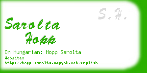 sarolta hopp business card